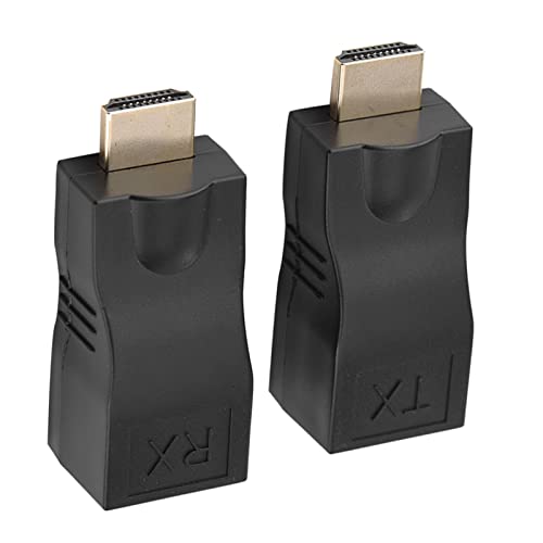 Vikye 2x HDMI-Konverter, HDMI-Extender 30 M auf RJ45-Netzwerkkabel-Extender-Konverter-Repeater über CAT-5e CAT6 von Vikye