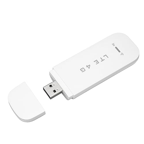 Vikye 4G LTE Mobiler WLAN-Hotspot, 4G USB Mobiler WLAN-Wireless-Router 4G LTE-Hotspot mit SIM-Kartensteckplatz, Unterstützt 10 Geräte (Weiß) von Vikye