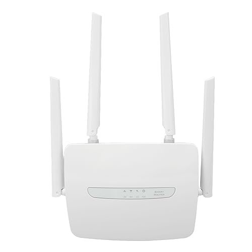 Vikye 4G-LTE-Router mit SIM-Kartensteckplatz, 150 Mbit/s WLAN-Hotspot, Unterstützt 32 Benutzer, WAN/LAN-Port, Innen-/Außenabdeckung, Überwachungskamera-Projekte, mit 4 Externen von Vikye