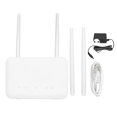 Vikye 4G LTE WLAN-Router, 300 Mbit/s Tragbarer 4G-Router mit SIM-Kartensteckplatz, Mobiler WLAN-Router, LAN-WAN-Port, WLAN-Hotspot für Europa, Asien, Afrika (EU-Stecker) von Vikye