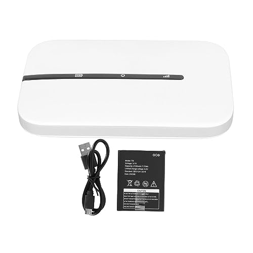 Vikye 4G-WLAN-Router, 150 Mbit/s, SIM-Kartensteckplatz, 10 Geräte Unterstützt, 2100 MAh USB-WLAN-Modem mit 150 Mbit/s Hoher Geschwindigkeit, Bis zu 10 Benutzer, Kompatibel mit Win von Vikye