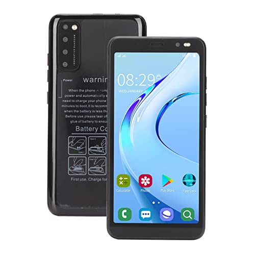 Vikye 5,45 Zoll Entsperrtes Handy, Rino4 Pro HD-Bildschirm-Smartphone, RAM 2 GB ROM 32 GB, RAM 2 GB ROM 32 G Smartphone für Android(Schwarz) von Vikye