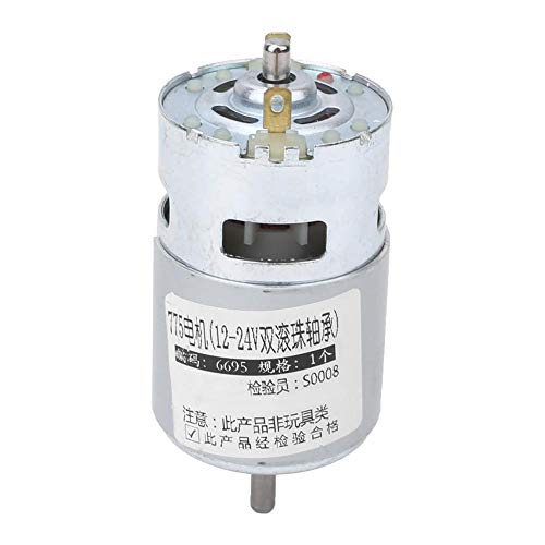 Vikye 775 Motor, DC 12-24V Doppelkugellagermotor Hochgeschwindigkeitsmotor mit großem Drehmoment von Vikye