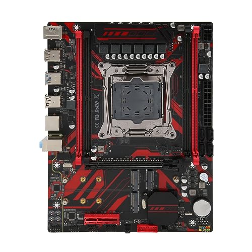 Vikye DDR4-Motherboard, PCIe 3.0 4-Kanal-Dual-M.2-Steckplätze Micro-ATX-Motherboard, X99 LGA 2011 V3-Motherboard für Server-Gaming-Desktop, RTL8111G Gigabit-LAN-Karte von Vikye