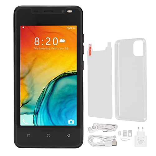 Vikye Entsperrtes 4,66-Zoll-Handy, Dual-SIM-Handy mit FHD-Bildschirm, 512 MB RAM 4 GB ROM, Gesichtserkennungs-Handy für Android(Schwarz) von Vikye