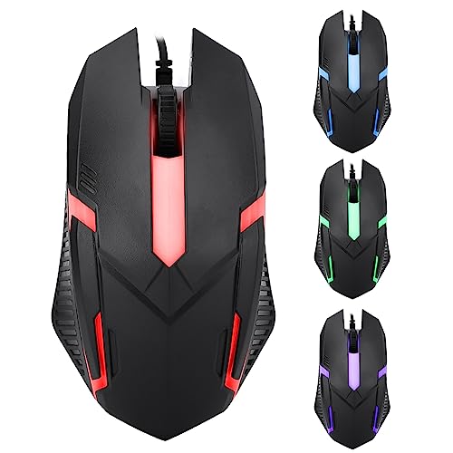 Vikye Gamer Mouse, PC Computer Gaming Mäuse MS11 1600DPI Kabelgebundene Hintergrundbeleuchtung für Strategiespiele und Schießspiele von Vikye