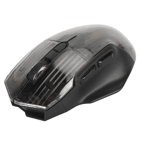 Vikye Gaming-Maus, 3 Modi, 5 Einstellbare DPI-Game-Maus mit RGB-Lichtern für PC-Tablet, 2,4 G Wireless/Bluetooth-Verbindung/USB-Kabel (BLACK) von Vikye