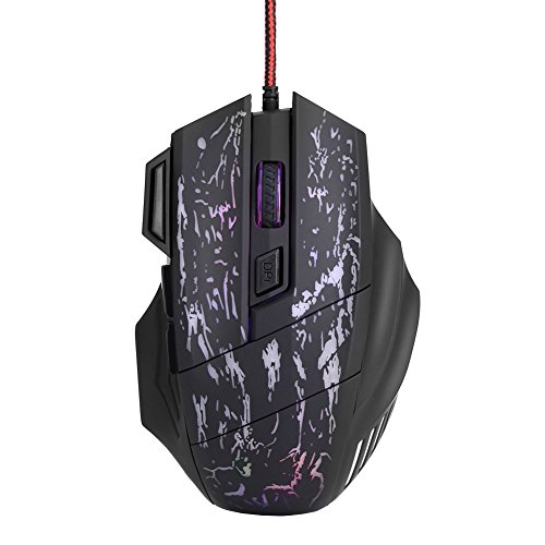 Vikye Gaming Zubehör, Gaming-Maus, kabelgebunden, 140 cm, 5 einstellbare DPI zur Auswahl, langlebig und störungsfrei Vikye Gaming Zubehör, Gaming-Maus, kabelgebunden, 140 cm, 5 einstellbare DPI zur Auswahl, langlebig und störungsfrei von Vikye