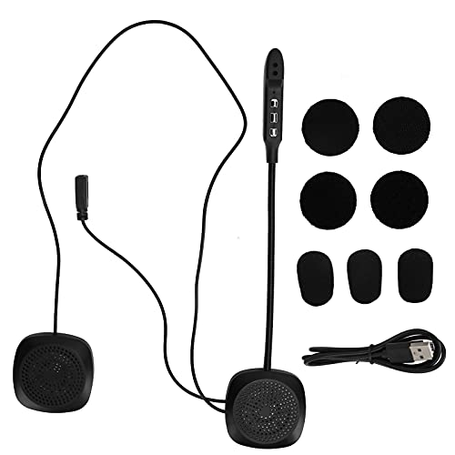 Vikye Helmkopfhörer, Bluetooth 5.0 Freisprech-Motorrad-Headset mit Automatischer Beantwortung, Rauschunterdrückung, Kabelloses Helm-Headset Zum Motorradfahren von Vikye