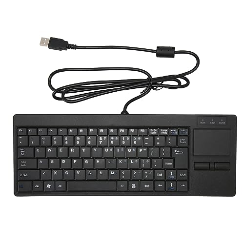 Vikye Industrietastatur, Kabelgebundene X-Tastatur mit Scherenfußstruktur, Plug-and-Play-IPC-Tastatur-Touchpad für Industriesteuerung (USB-Schnittstelle mit HUB-Funktion) von Vikye