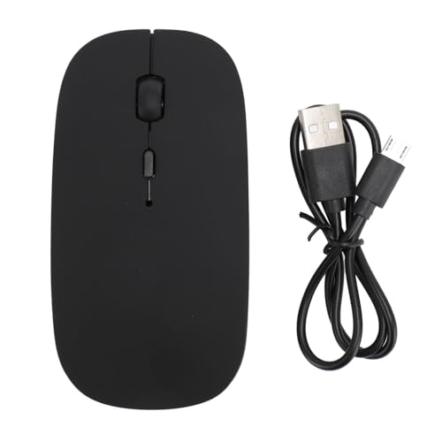 Vikye Kabellose Maus, 3 DPI-Einstellung, Optische Kompaktmaus mit USB-Empfänger, Kabellose Wiederaufladbare Computermaus für Laptop-Computer, Desktop-PC (Black) von Vikye
