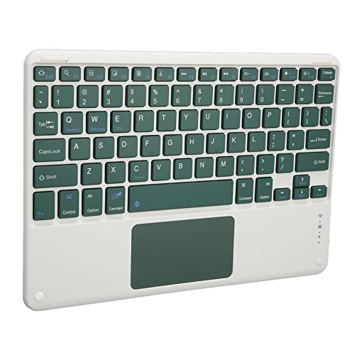 Vikye Kabellose Tastatur, 78 Tasten, Tragbare Kabellose Tastatur mit Touchpad, Tastatur für Windows, Android, Chrome OS, (Dunkelgrün) von Vikye