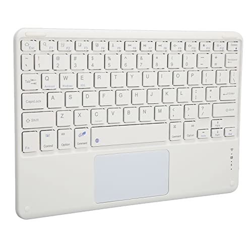 Vikye Kabellose Tastatur, 78 Tasten, Tragbare Kabellose Tastatur mit Touchpad, Tastatur für Windows, Android, Chrome OS, (Weiß) von Vikye