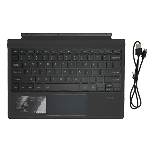 Vikye Kabellose Tastatur für Microsoft Pro, Ultraflache Tastatur mit Touchpad, 7-farbige LED-Hintergrundbeleuchtung, Bluetooth-Tastatur für Microsoft Pro3 4 Pro5 Pro6 Pro7 von Vikye