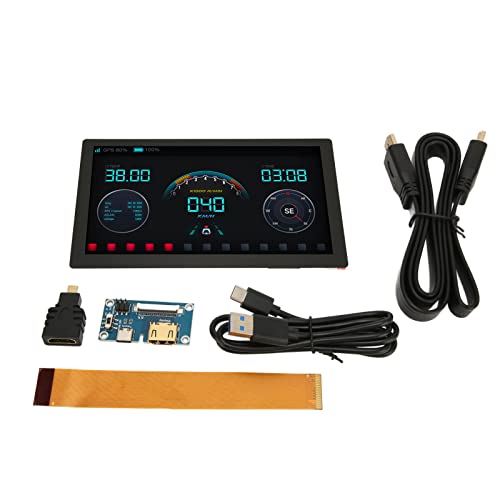 Vikye Kapazitiver 7-Zoll-Touchscreen, Integriertes QLED-Display, Dünne Hintergrundbeleuchtungssteuerung 1024 × 600 Touch-Display für Raspberry Pi/Windows-Computer/Jetson Nano-Motherboards von Vikye