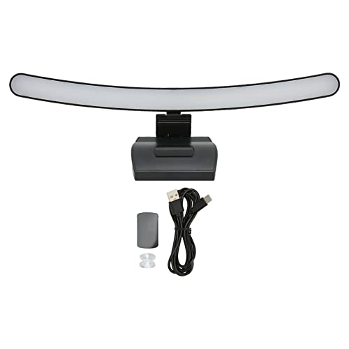 Vikye LED Lampe, Augenschutz Computermonitorleuchte Touch Dimming Farbtemperatur 2900K-6200K Schreibtischlampe Computer-Lampe mit 7 RGB-Lichteffekt, Typ-C-Schnittstelle von Vikye