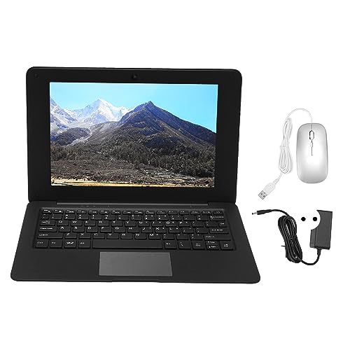 Vikye Laptop-Computer, 10,1'' LCD, 3 GB RAM, 64 GB ROM Notebook, 2,4 GHz Dual-Core-CPU, Business-Laptop für Win 10, 2500 MAh, für Büro, Reisen, Zuhause (EU-Stecker 3G+64G) von Vikye
