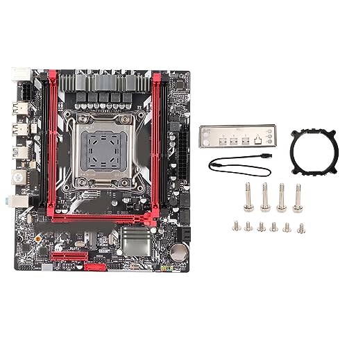 Vikye M ATX-Motherboard, X79 F1 LGA 2011-Steckplatz DDR3 × 4 64 GB Mining-Motherboard, 8-Pin-24-Pin-Stromversorgung, USB 3.0 × 2, USB 2.0 × 4, M.2 NVME PCIe X16-Motherboard von Vikye