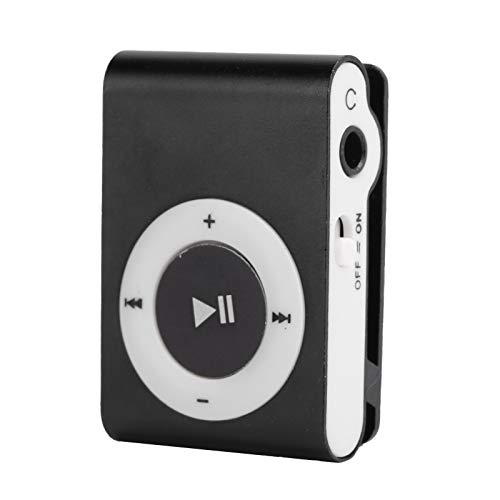 Vikye MP3-Player, Digitaler Musik-Media-Player mit Clip-Design auf der Rückseite, Tragbarer -MP3 mit Kopfhörer und USB-Kabel, Unterstützt 8-GB-Speicherkarte(Schwarz) von Vikye