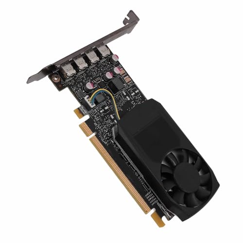 Vikye P1000 Grafikkarte, 4GB GDDR5 128 Bit Grafics Grafikkarte, PCI Express 3.0x16 Computer -Grafikkarte für Professionelle 3D -Modellierung von Vikye