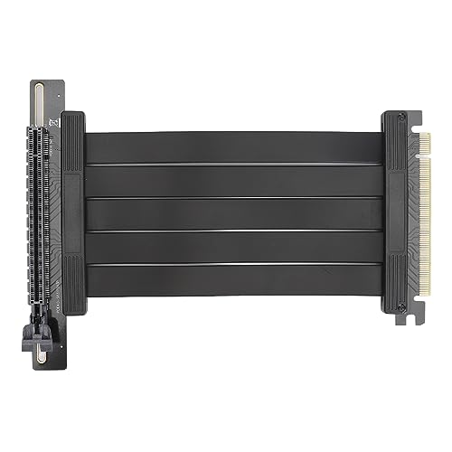 Vikye Riser-Kabel PCI-E 4.0 X16, Rechtwinklige Hochgeschwindigkeits-Vertikalmontage, PCI Express Gen4 GPU-Riser-Kabel, Passend für RTX3090 RTX3080ti RTX3080 (5,9 Zoll Länge) von Vikye