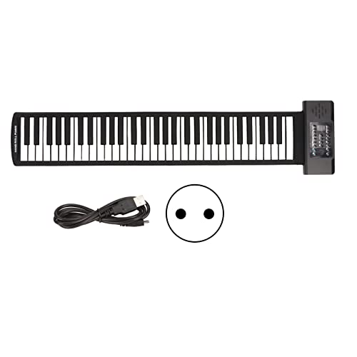 Vikye Roll-Up-Piano mit 61 Tasten, Tragbares Hand-Roll-Piano, MIDI-Funktion, 1100-mAh-Akku, Keyboard-Piano mit LED-Digitalanzeige von Vikye