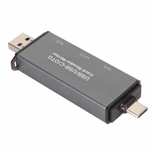 Vikye SD-Kartenleser, Hochgeschwindigkeits-USB-C-USB 3.0-OTG-3-in-1-SD-Kartenadapter, Speicherkartenleser-Schreibgerät, Weitgehend Kompatibel für Telefoncomputer von Vikye