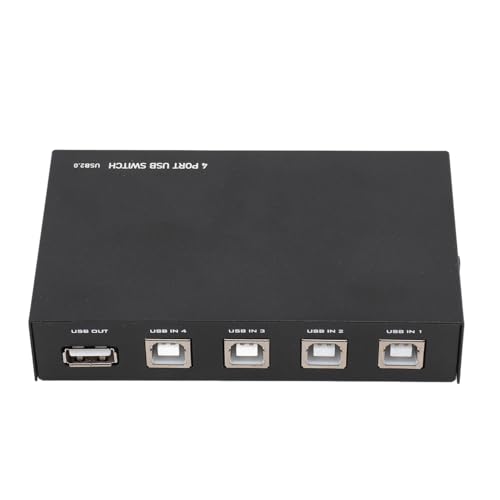 Vikye Share Switcher Hub USB 2.0 4 Port Share Switcher Hub USB Sharing Manueller Switch Box Hub für Drucker, Scanner, Kamera, Tastatur von Vikye