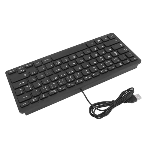 Vikye Tastatur mit 78 Tasten, Zweisprachige Englische, Ultraschlanke Bluetooth-Tastatur, Ergonomische USB-Computertastatur, Geeignet für PC und Laptop (Französisches AZERTY-Layout) von Vikye
