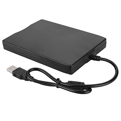 Vikye Tragbares 1,44-m-USB-Diskettenlaufwerk für den Allgemeinen Gebrauch, Stoßfeste Fußpolster, Popup-Tasten-Design, Mehrere Schnittstellen, Geeignet für Notebook-PC-Desktop von Vikye