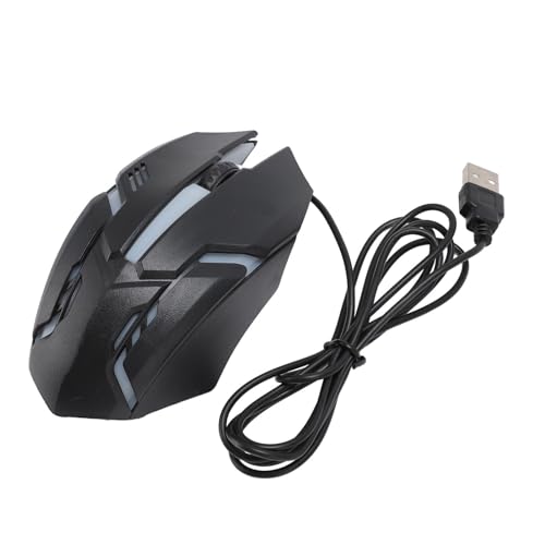Vikye USB-Gaming-Maus, Kabelgebunden, 1000 DPI, 3 Tasten, Computermaus, RGB, Ergonomische Maus, 1,2 M Kabel für Büro-PC, Laptop von Vikye