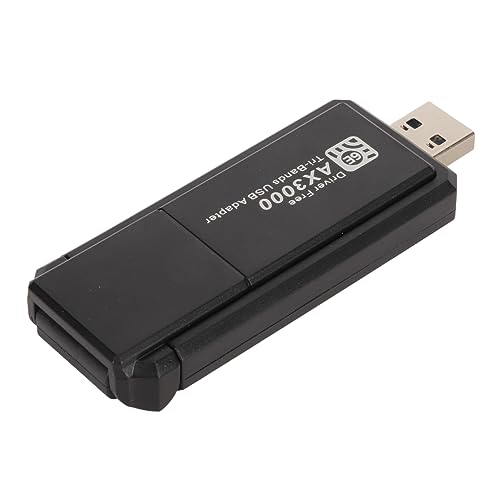 Vikye USB-WLAN-Adapter, 3000 Mbit/s WiFi 6E USB-WLAN-Adapter Triple Band WiFi 2,4G 5G 6G Wireless-Netzwerkadapter Geeignet für das Betriebssystem Windows 10/11 von Vikye