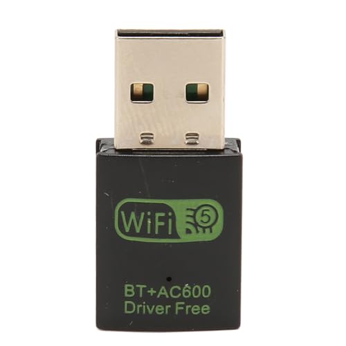 Vikye USB-WLAN-Adapter, 600 Mbit/s Dualband-Wireless-Netzwerkempfänger, WLAN-Dongle für PC/Laptop/Desktop, 2,4/5 GHz von Vikye