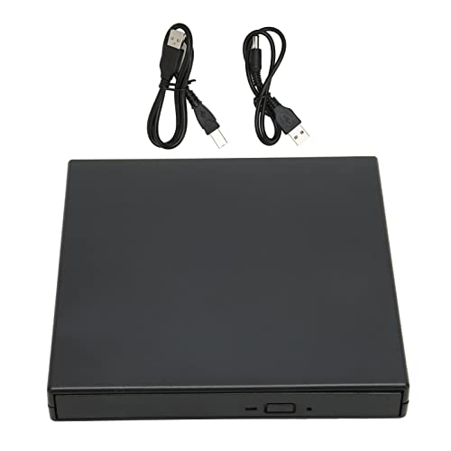 Vikye Weitgehend Kompatibles Externes DVD-Laufwerk, USB 2.0-CD-DVD-Brenner für Laptop-Desktop-AIO, USB-Stromversorgung, Stoßfest von Vikye