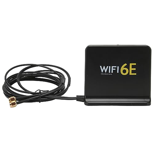 Vikye WiFi-Karte, 2,4 GHz 5,8 GHz Dualband-Wireless-Adapter, 4 DBi High-Gain-Netzwerkkartenantenne mit SMA-Anschluss (Schwarz) von Vikye