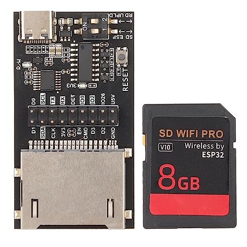 WiFi PRO Wireless Cloud-Übertragungsmodul, Uploader-Kartenleserplatine mit 8 GB Speicherkarte für ESP32 PICO V3 02 von Vikye