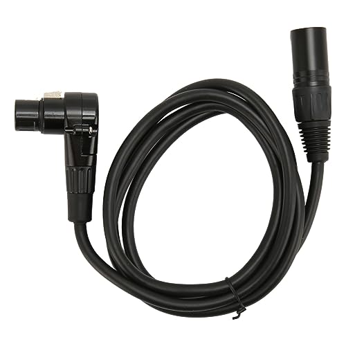 XLR-auf-XLR-Kabel, 3-poliges Gerades Stecker-auf-Winkel-Buchsenkabel, HiFi-Sound-OFC-Leiter, XLR-Mikrofonkabel für Mikrofonlautsprecher, 1,5 M von Vikye