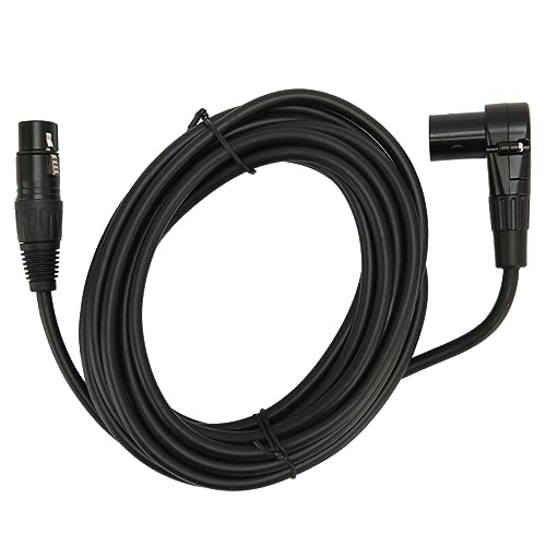 XLR-zu-XLR-Kabel, 3-poliges Winkelstecker-zu-gerade-Buchsenkabel, HiFi-Sound-OFC-Leiter-Mikrofonkabel für Mikrofonlautsprecher, 16,4 Fuß / 5 M von Vikye
