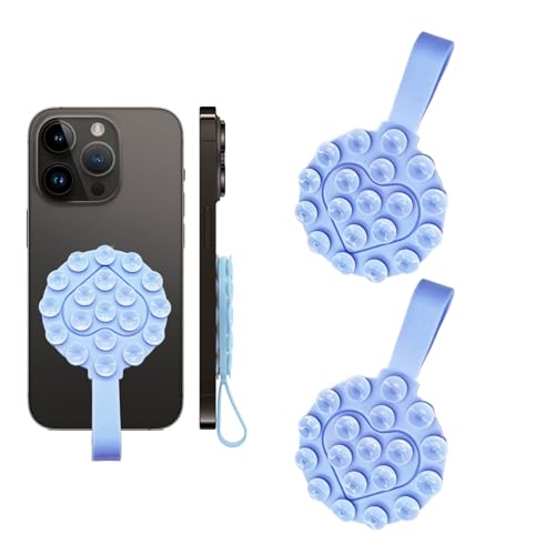 Handyschutzhülle mit Saugnapf, doppelseitig, rutschfest, Silikon, Saugnapf, kompatibel, Silikon-Handy-Ständer, Handyspiegel-Halterung für Selfies und Videos, Violett, 2 Stück Handyschutzhülle mit Saugnapf, doppelseitig, rutschfest, Silikon, Saugnapf, kompatibel, Silikon-Handy-Ständer, Handyspiegel-Halterung für Selfies und Videos, Violett, 2 Stück von Vilbocr