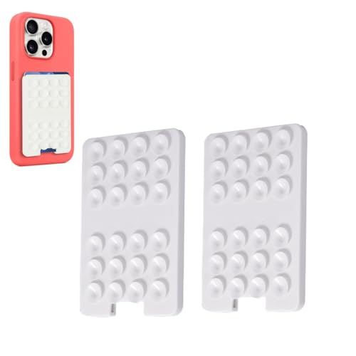 Silikon-Saugnapf-Handyhalterung, 2 Stück, selbstklebende Saugnapf-Handyhalterung, rutschfeste Saugnapf-Handyhalterung, Handy-Saugnapf-Griff mit Brieftasche, Weiß Silikon-Saugnapf-Handyhalterung, 2 Stück, selbstklebende Saugnapf-Handyhalterung, rutschfeste Saugnapf-Handyhalterung, Handy-Saugnapf-Griff mit Brieftasche, Weiß von Vilbocr