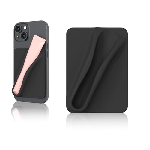 Vilbocr Lipgloss-Schutzhülle für Handy handyhülle mit Lipgloss Halter handyhülle Lipgloss Halter Lipgloss-Schutzhülle mit Lippen-Glasur Handyhüll für iPhone und Android (schwarz) von Vilbocr