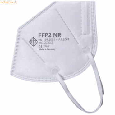 4 x Vileda Atemschutzmaske FFP2 NR ohne Ventil VE=250 Stück weiß von Vileda