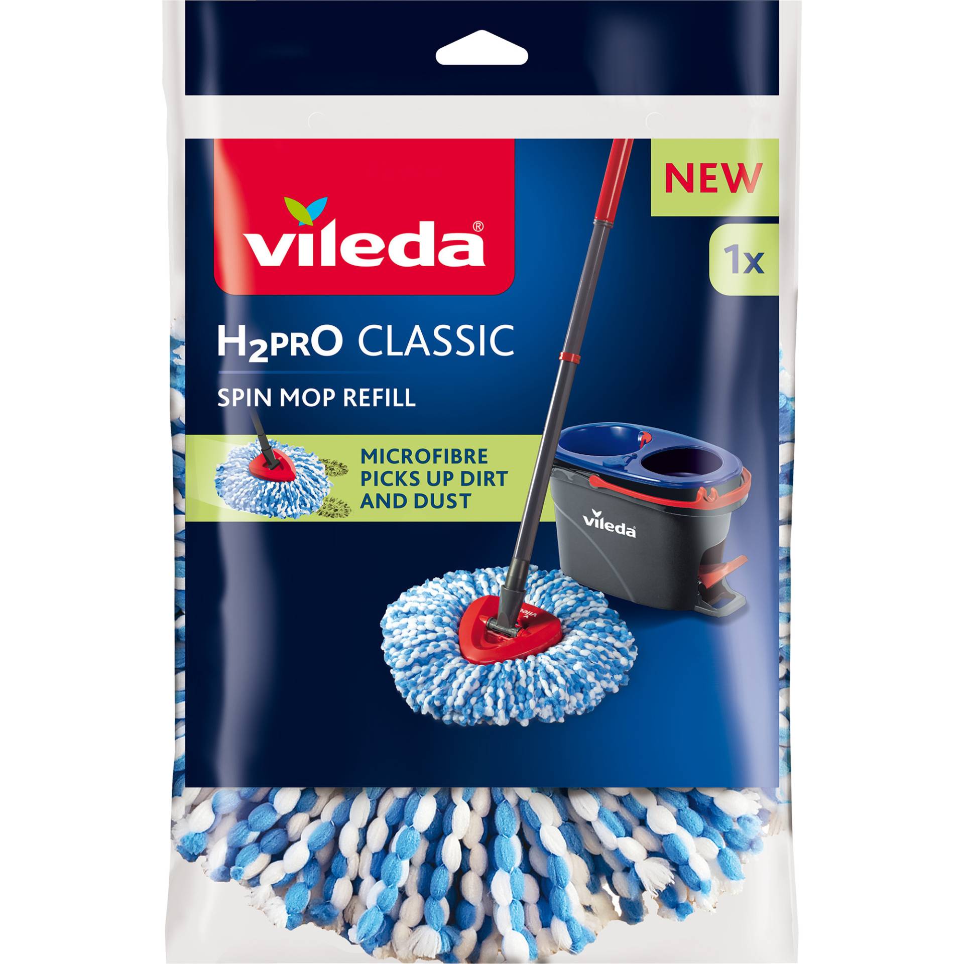 H2PrO CLASSIC Ersatzkopf für H2PrO Spin Mop , Wischbezug H2PrO CLASSIC Ersatzkopf für H2PrO Spin Mop , Wischbezug von Vileda