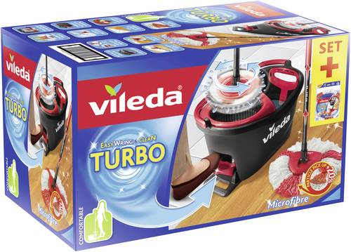 Vileda 158572 TURBO BOX inkl. TURBO REFILL MICROFIBRE 2in1 Ersatzkopf Wisch-Set 1St. von Vileda