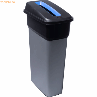 Vileda Abfallbehälter Geo 55l für Papier metallic schwarz/blau Vileda Abfallbehälter Geo 55l für Papier metallic schwarz/blau von Vileda