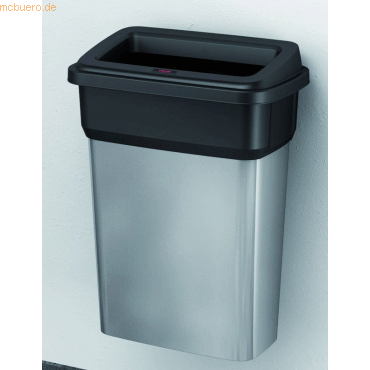 Vileda Abfallbehälter Geo 55l mit Wandhalterung metallic/schwarz Vileda Abfallbehälter Geo 55l mit Wandhalterung metallic/schwarz von Vileda