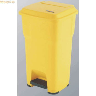 Vileda Abfallbehälter Hera mit Pedal 60l gelb von Vileda