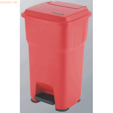 Vileda Abfallbehälter Hera mit Pedal 60l rot von Vileda