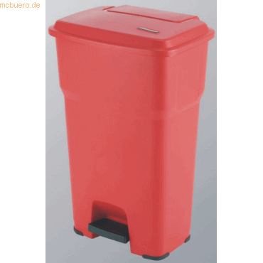Vileda Abfallbehälter Hera mit Pedal 85l rot von Vileda