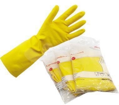 Vileda Gummihandschuh 25617 L Naturlatex gelb 1Paar 496044507 von Vileda